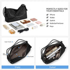 Bostanten Shoulder Bag For Women Pebbled Vegan Leather Purses Soft Hobo Handbag Supple Bag For Travel Work