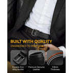 Chaoren Mens Belts Leather - 35Mm Genuine Leather Belt For Jeans - Men Gift For Casual Dress
