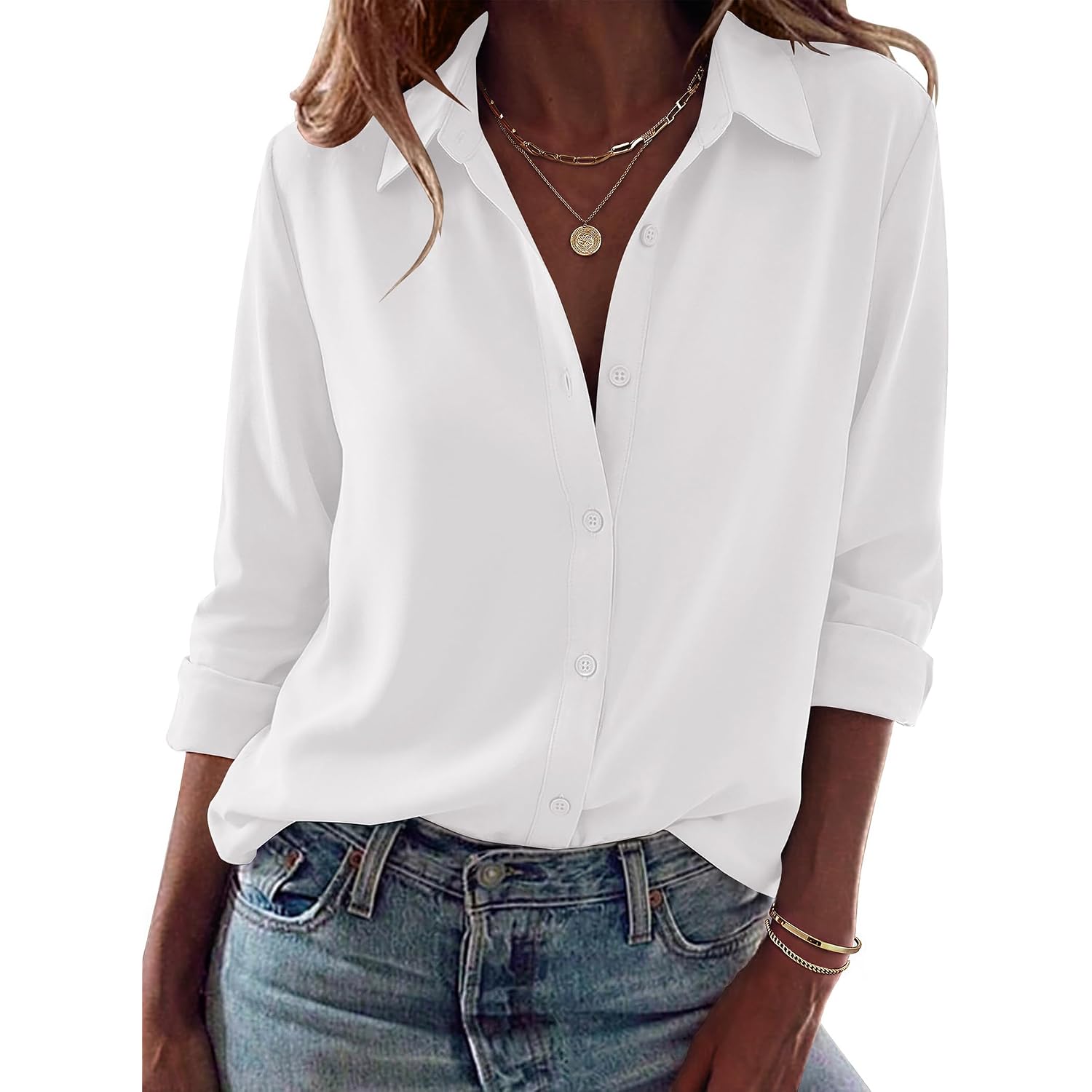 Zeagoo Blouses For Women Dressy Casual Long Sleeve Button Down Shirts Collared Summer Tops Fall Fashion Clothes