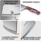 Professional Meat Cleaver Knife, 7 Inch Butcher Knife, Heavy Duty Bone Chopper, Ultra Sharp High Carbon Steel Blade, Ergonomic Non-Slip Handle for Bone Cutting, Vegetable Chopping, Restaurant, Kitchen