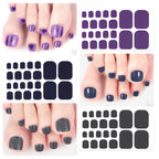 20 Sheets 440 Pcs Black Brown Toenail Polish Stickers for Women Nail Art Wraps - Full Nail Wraps for Toes