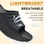 Kuailu Mens Recovery Sandals Orthotic Arch Support Open Toe Sport Slides Thick Cushion Orthopedic Plantar Fasciitis Slip On Wide Width Summer Pool Beach Waterproof
