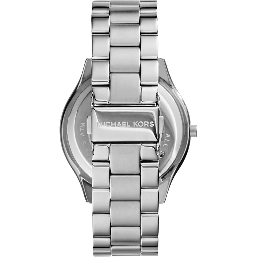 Michael Kors Slim Runway Watch For Women, 42Mm Quartz Three Hand Movement With Stainless Steel Strap