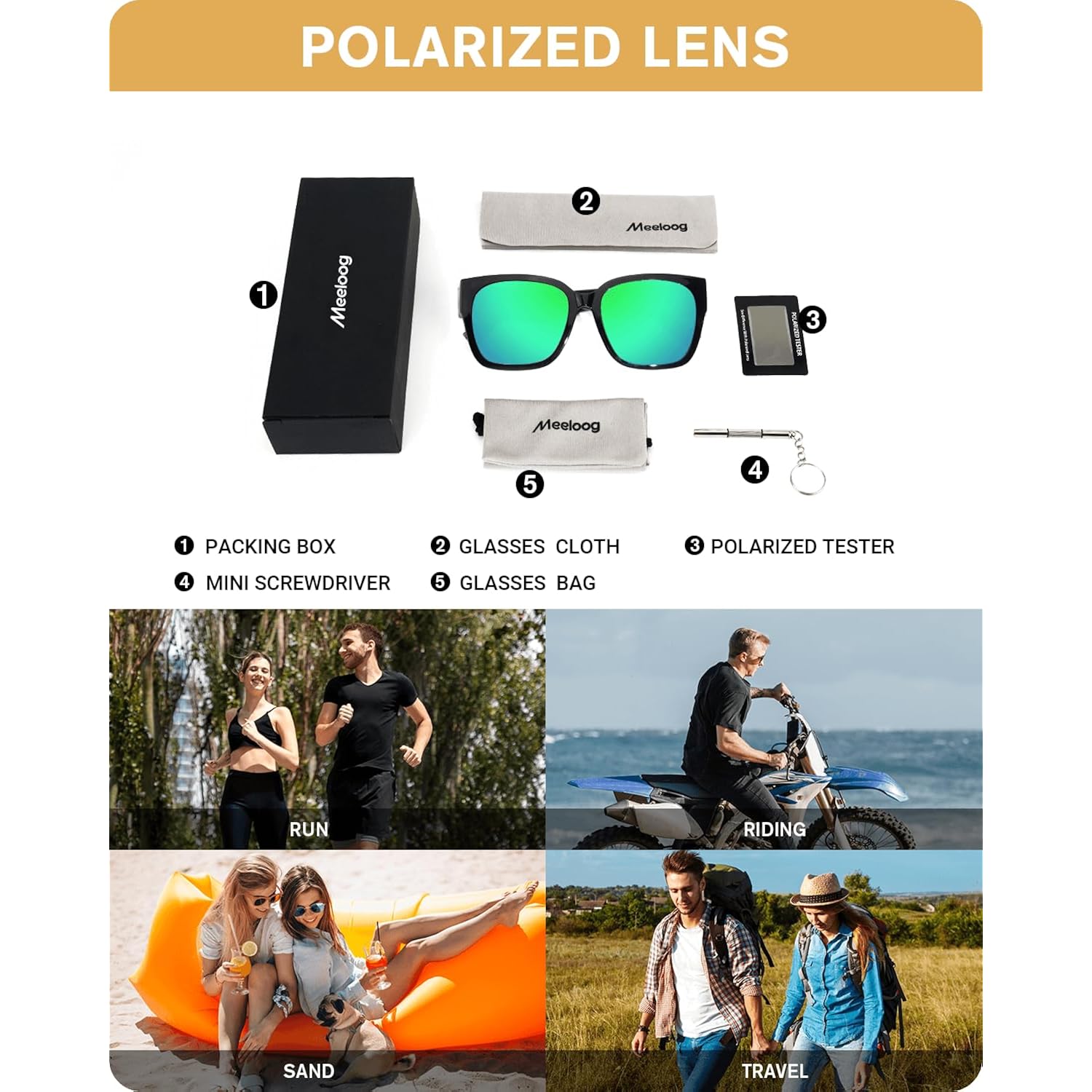 Polarized Fit Over Glasses Sunglasses For Women Uv Protection, Trendy Square Wrap Around Shades For Driving Riding
