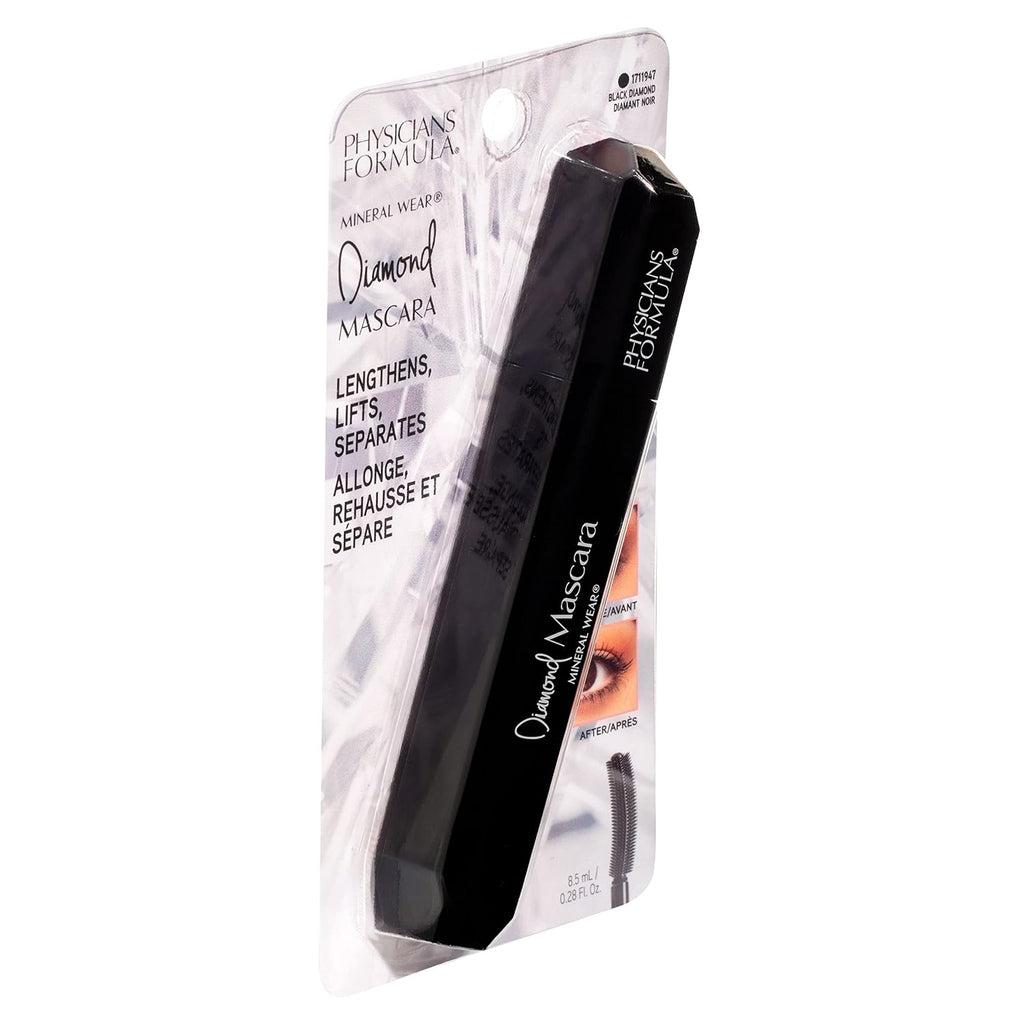Physicians Formula Mineral Wear Diamond Mascara Black Diamond 2.12 FL Oz, Dermatologist Tested, Opthahlamologist Approved, Sensitive Eyes