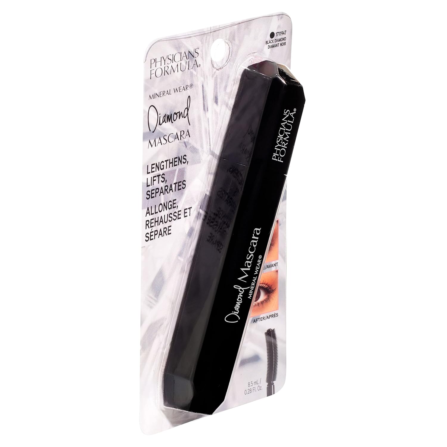 Physicians Formula Mineral Wear Diamond Mascara Black Diamond 2.12 FL Oz, Dermatologist Tested, Opthahlamologist Approved, Sensitive Eyes