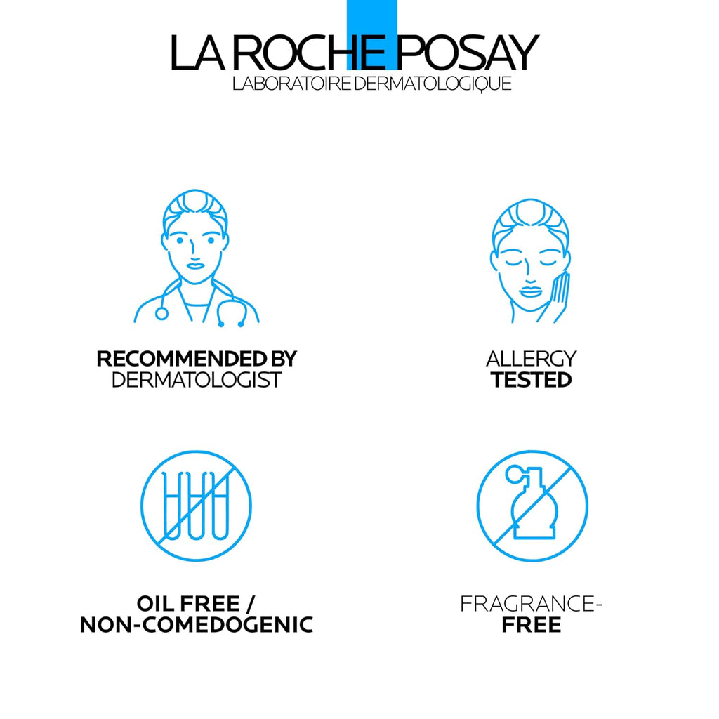 La Roche-Posay Effaclar Dual Acne Face Wash With 4% Benzoyl Peroxide & Lha Exfoliant, Acne Treatment Help Clear & Prevent Blemishes, Paraben Free & Oil Free Wash, 6.76 Fl Oz