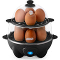 Dash Deluxe Egg Cooker - Boiler, Poacher & Steamer - Includes Measuring & Recipe Guide - Dishwasher Safe - BPA Free - Holds 12 Eggs, Black