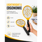 Electric Fly Swatter 2 Pack, Handheld Bug Zapper Racket | High Voltage Instant Kill For Mosquito & Insects, Battery Powered Mosquito Zapper For Home, Patio And Camping