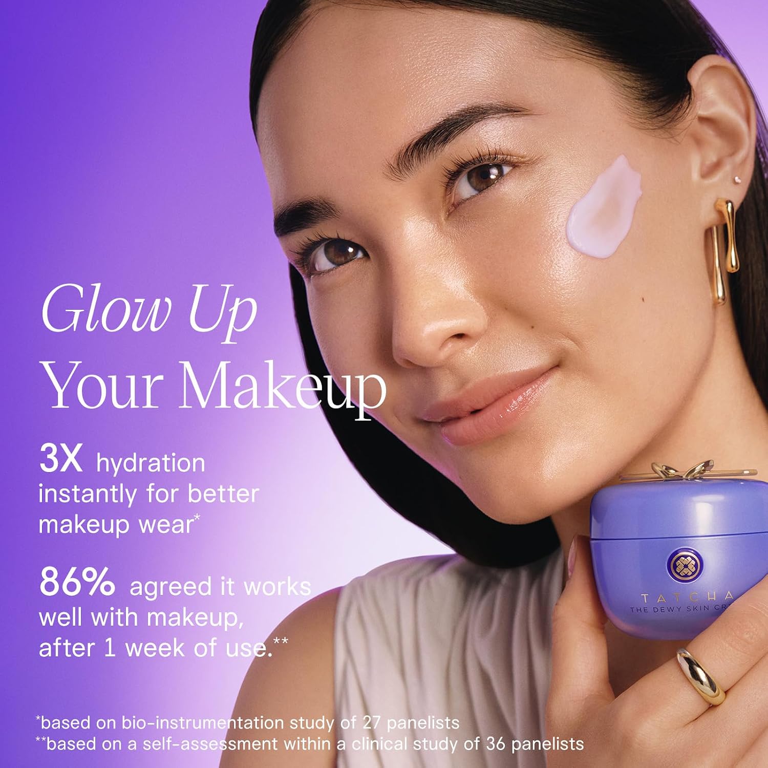 Tatcha The Dewy Skin Cream | Rich Line-Plumping Face Moisturizer | Helps Replenish Ceramides And Intensely Hydrate Dry & Combo Skin With Japanese Purple Rice, Hyaluronic Acid, & Hadasei-3