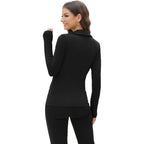 Wiholl Womens Polo Shirts Long Sleeve Business Casual Tops Collared V Neck Ribbed Knit Sweater Slim Fit Blouses