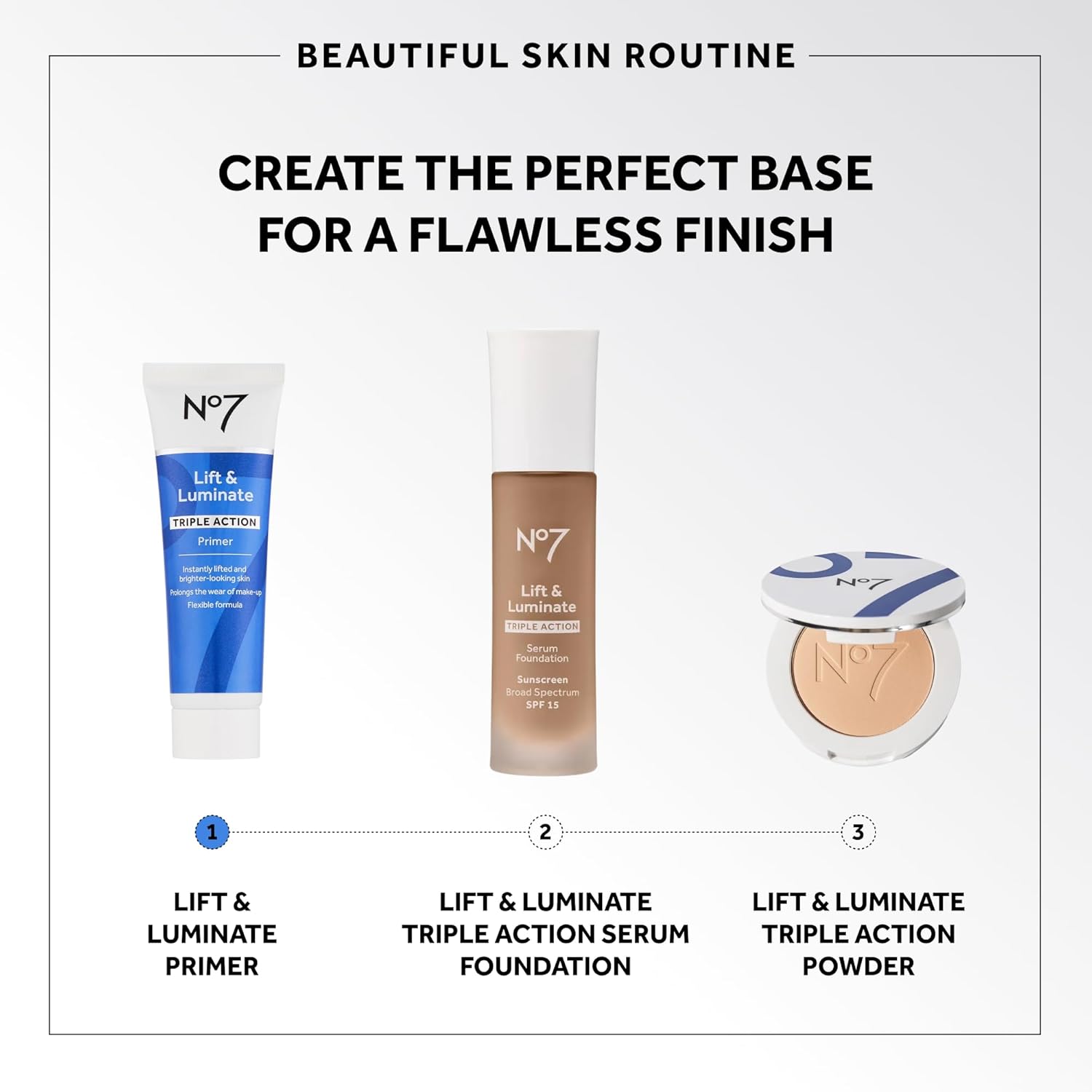 No7 Lift & Luminate Primer - Hydrating Primer with Niacimamide - Creates Smooth Base for Makeup Application & Illuminates Skin Glow (30ml)