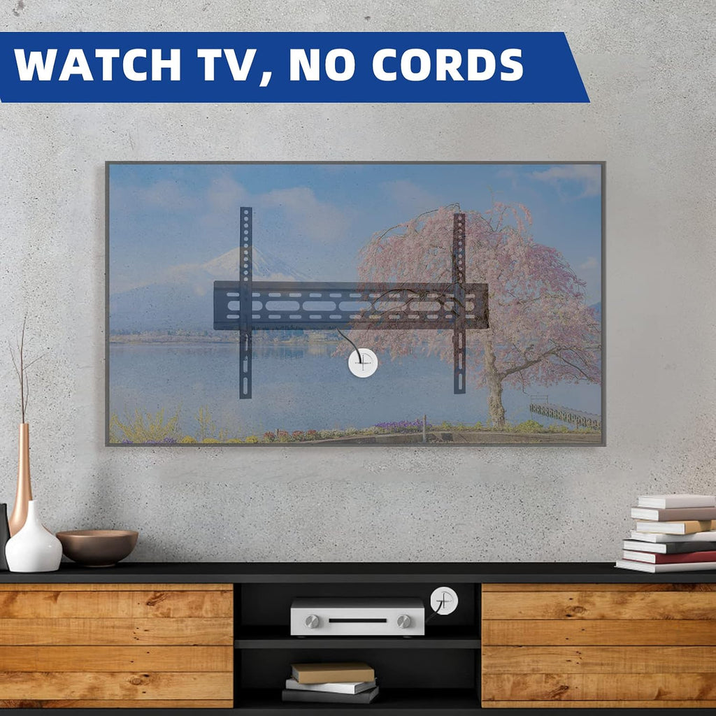 Tv Wire Hider Kit For Wall Mount Tv, White In Wall Cable Management Kit, Includes 2 Pass Throughs And Hole Saw Drill Attachment For Easy Install