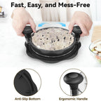 Ukeetap 10" Pro Chicken Shredder Tool Twist Large For Kitchen, Bpa-Free Food-Safe Meat Grinder, Visible Chicken Breast Meat Shredder With Strong Anti-Slip Bottom & Ergonomic Handle, Black