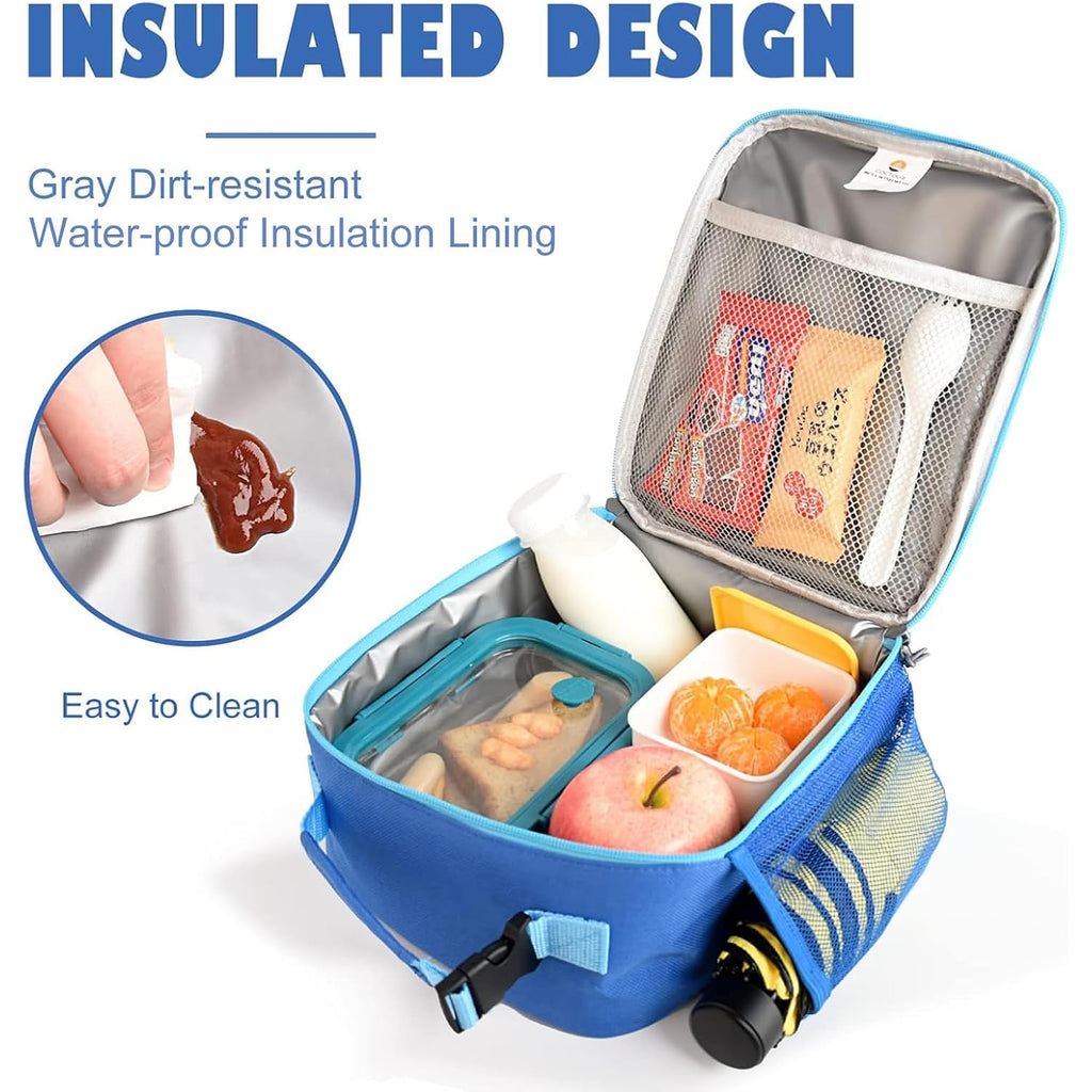 Lunch Box Kids,Premium Insulated Lunchbox For Girls Boys,Soft Mini Cooler Bag Back To School Thermal Reusable Lunch Bag For Work School Picnic (Blue)