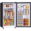 Dumos 3.2 Cu.Ft Mini Fridge With Freezer, Single Door Refrigerator With Adjustable Thermostat, Compact Small Fridge For Bedroom, Office, Dorm, Black, Single Door