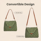 Eiyye Straw Crossbody Purse For Women Handwoven Shoulder Bag Green
