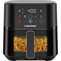 Chefman Air Fryer – 4 Qt Compact Airfryer For Quick & Easy Meals, Features Hi-Fry Technology For Extra Crisp, Easy-View Window, Touch Controls With 4 Presets, Nonstick & Dishwasher Safe Basket - Black