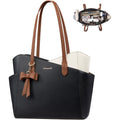 LOVEVOOK Small Tote Purse for Women, 2026 Structured PU Leather Handbags with Top Handle, Elegant Satchel Shoulder Bag