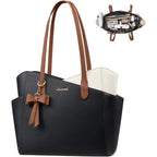 LOVEVOOK Small Tote Purse for Women, 2026 Structured PU Leather Handbags with Top Handle, Elegant Satchel Shoulder Bag
