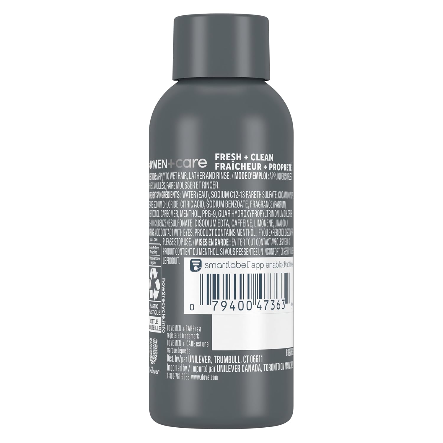 Dove Men+Care Fortifying 2 in 1 Shampoo and Conditioner Fresh and Clean with Caffeine for Normal to Oily Hair Helps Strengthen Thinning Hair 3 oz