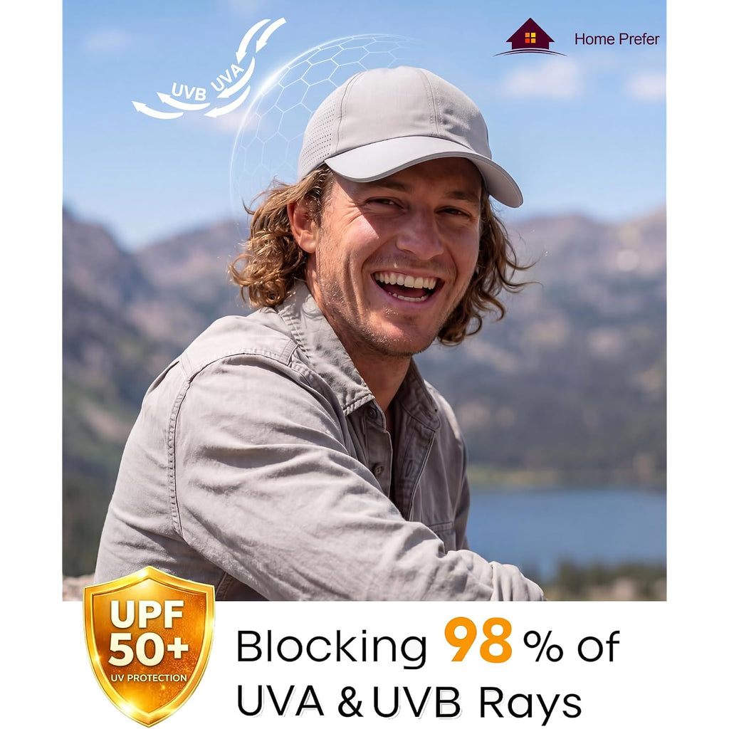 Home Prefer Reflective Water Repellent Quick Dry Airy Upf50+ Sun Hat For Men Women Outdoor Sports Baseball Caps Unisex