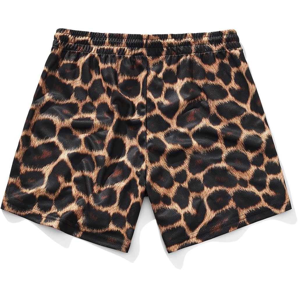 Aimpact Men'S Animal Graphic Print Shorts 5" With Pockets