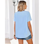 Women Blouses Short Sleeve Button Down Shirts Business Casual Dressy Work Tops Summer Spring Clothes