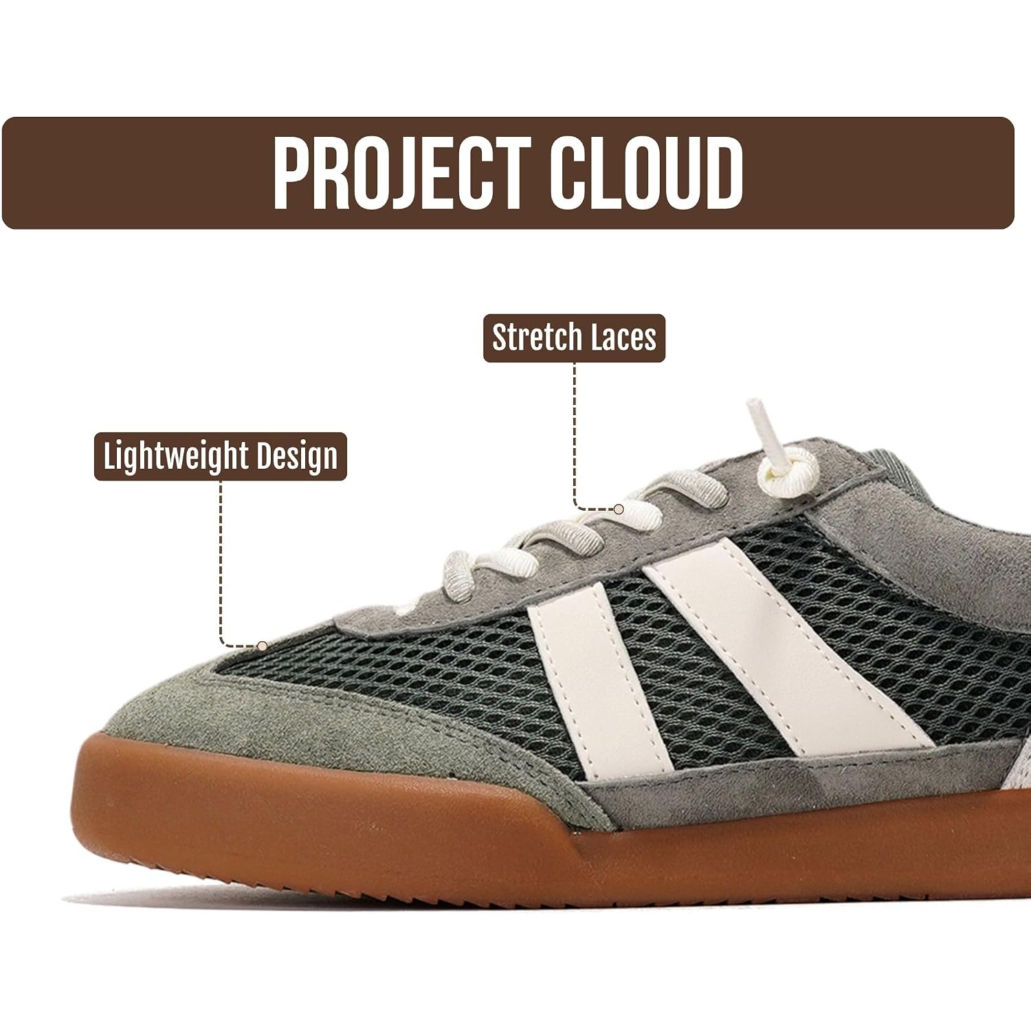 Project Cloud 100% Genuine Leather Casual Sneakers For Women - Memory Foam Insoles - Womens Shoes & Lightweight Women'S Fashion Sneakers - Slip On Shoes For Women Footwear (Verdy)