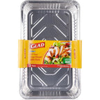 Glad Disposable Full Size Aluminum Steam Pans, Deep Heavy Duty Foil Pans For Steaming, Baking, Roasting, Catering & Oven Reheating, Fits 2 Half Pans, 20.5 X 12.5 X 2.75 Inch, 2 Count