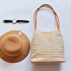 Aphoraeny Straw Beach Bag Buckets Totes Handbag Shoulder Tote Bag Straw Purse Summer Purse Women Summer Handbag