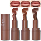 HOSAILY 3 Colors 2 in 1 Lip Liner Set, Matte Nude Dark Brown Red Lip Liner Lipstick Plumping Smooth Creamy Lip Combo, High Pigmented Long lasting Light Brown Ombre Lips Stain Pencil Effect Makeup