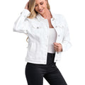 Women'S Jean Jacket, Stretch Soft Denim Jacket For Women, Casual Ladies Jean Jacket Trucker Coats