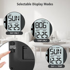 14.5'' Atomic Clock With Backlight, Large Digital Wall Clock Battery Operated, Large Display With Temperature And Date, Easy To Read And Set Digital Wall Clock, Auto Dst