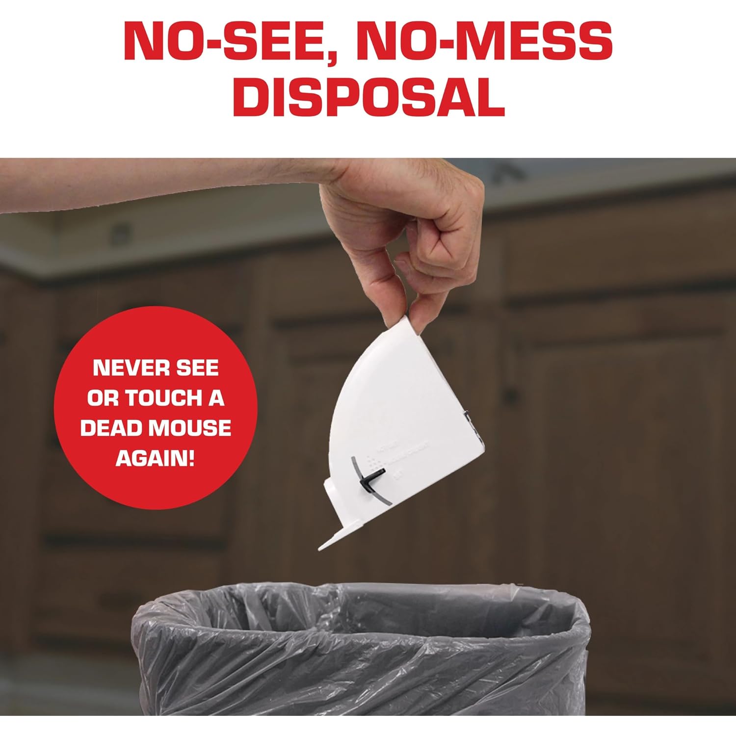 Tomcat Kill & Contain Mouse Trap, 2 Traps | Indoor Traps For Mice - No See, No Mess Disposal
