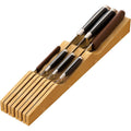 Knife Drawer Organizer (Natural, 7 Knives Organizer)