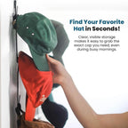 Jokari Over The Door Organizer, 2 Pack, Holds Up To 16 Hats | Hat Rack, Storage System, Men Women, Kids Adjustable Closet Hanger, Hooks, Easy Display, Fits All Hat Styles