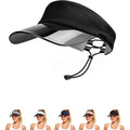 Transparent Sun Visor Hat for Women Men - UPF 50+ Clear Brim Adjustable Drawstring for Golf Tennis Pickleball