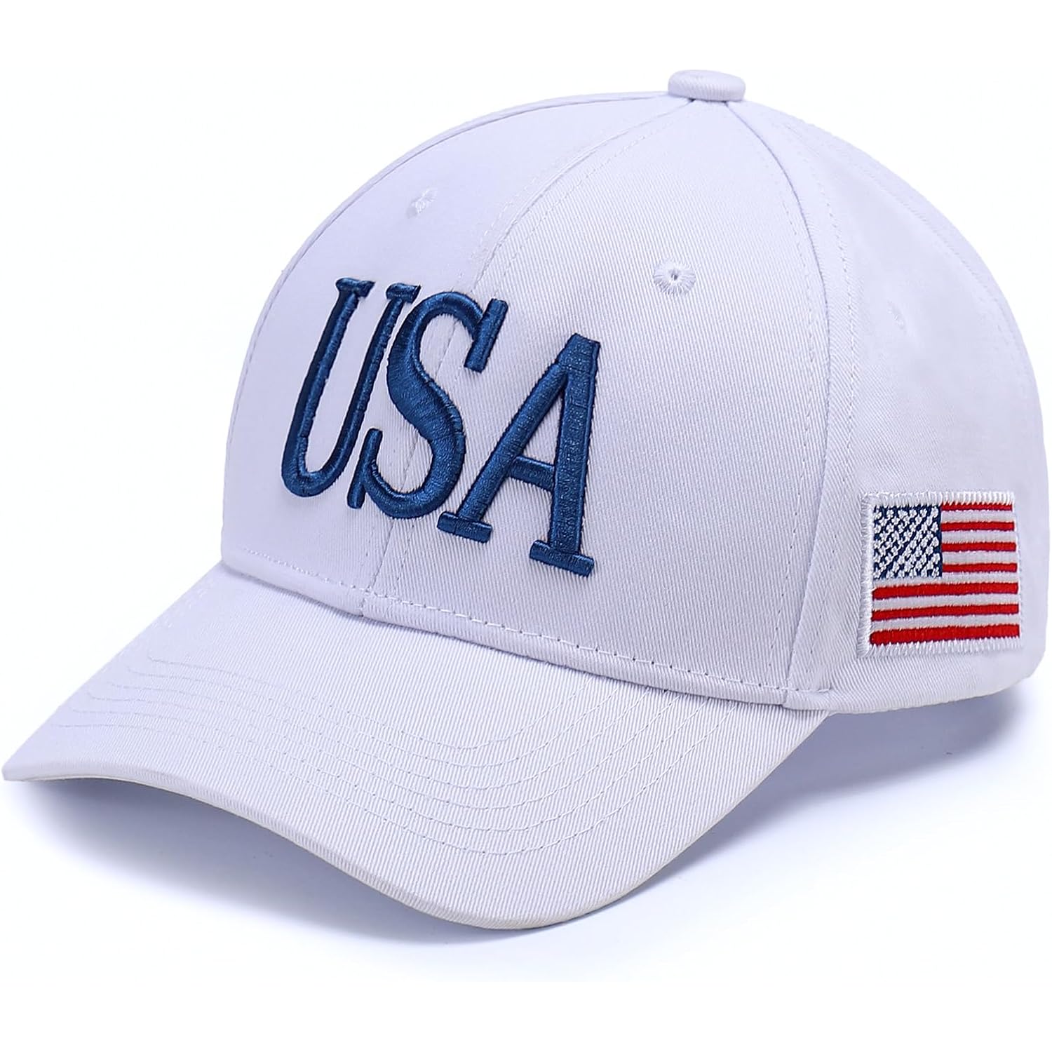 Usa Trucker Hat For Men & Women American Flag Cap Adjustable Baseball Cap Mesh Snap Patriotic 3D Embroidered Cap