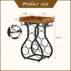 X-Cosrack Wine Racks Countertop, Small Wine Rack With Wine Glass Holder, Mini Countertop Wine Rack With Tabletop Wine Storage Cabinet Shelf For Kitchen Pantry Home Bar