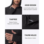 Tacvasen Men'S Long Sleeve Active T-Shirts Upf 50+ Hoodies Sun Protection Shirt Lightweight Quick Dry Rash Guards
