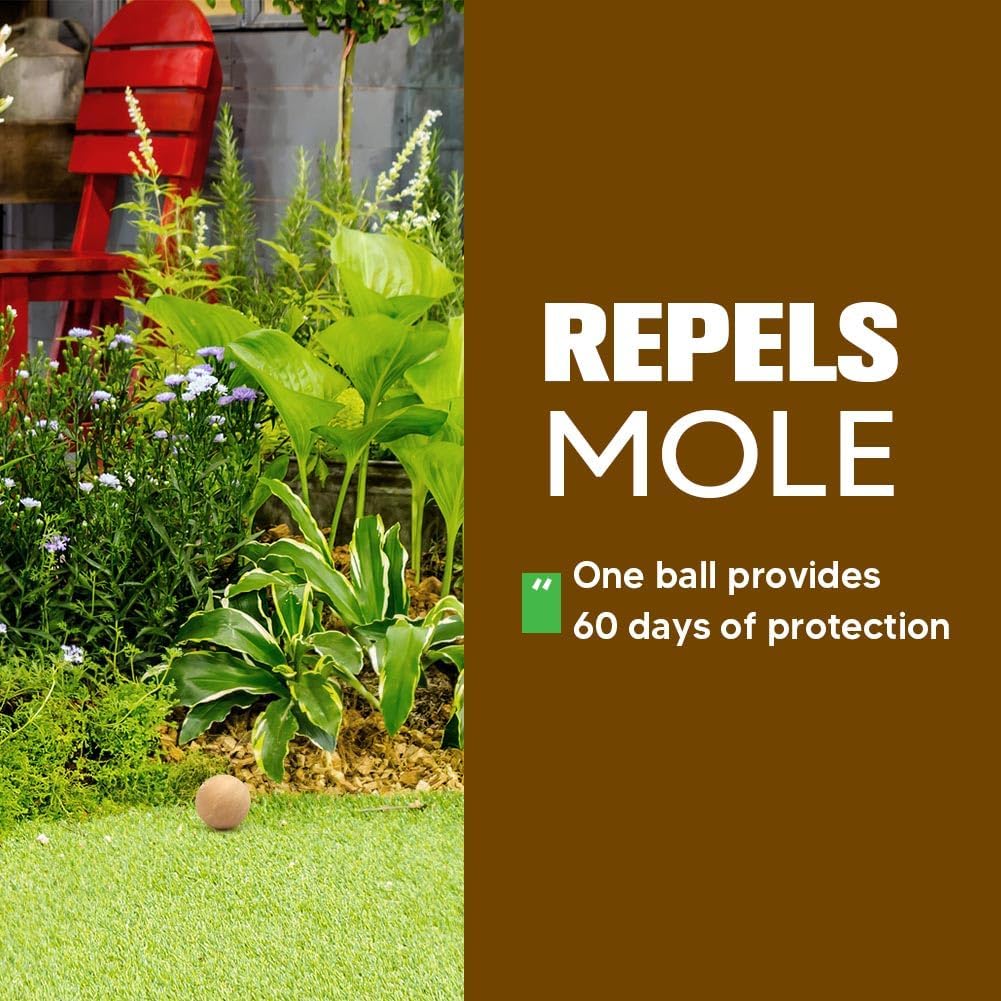 Lebmp Mole Repellent, Gopher Repellent, Groundhogs Repellant Outdoor, Vole Deterrent, Armadillo Repellent For Lawns, Keep Mole Out Of Yard, Get Rid Of Gophers, Covers Up To 120 Sq Ft-8Pcs