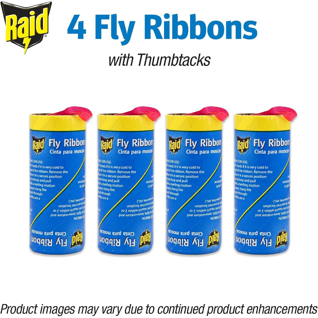 Raid Fly Ribbon Bug & Insect Catcher (4 Pack)