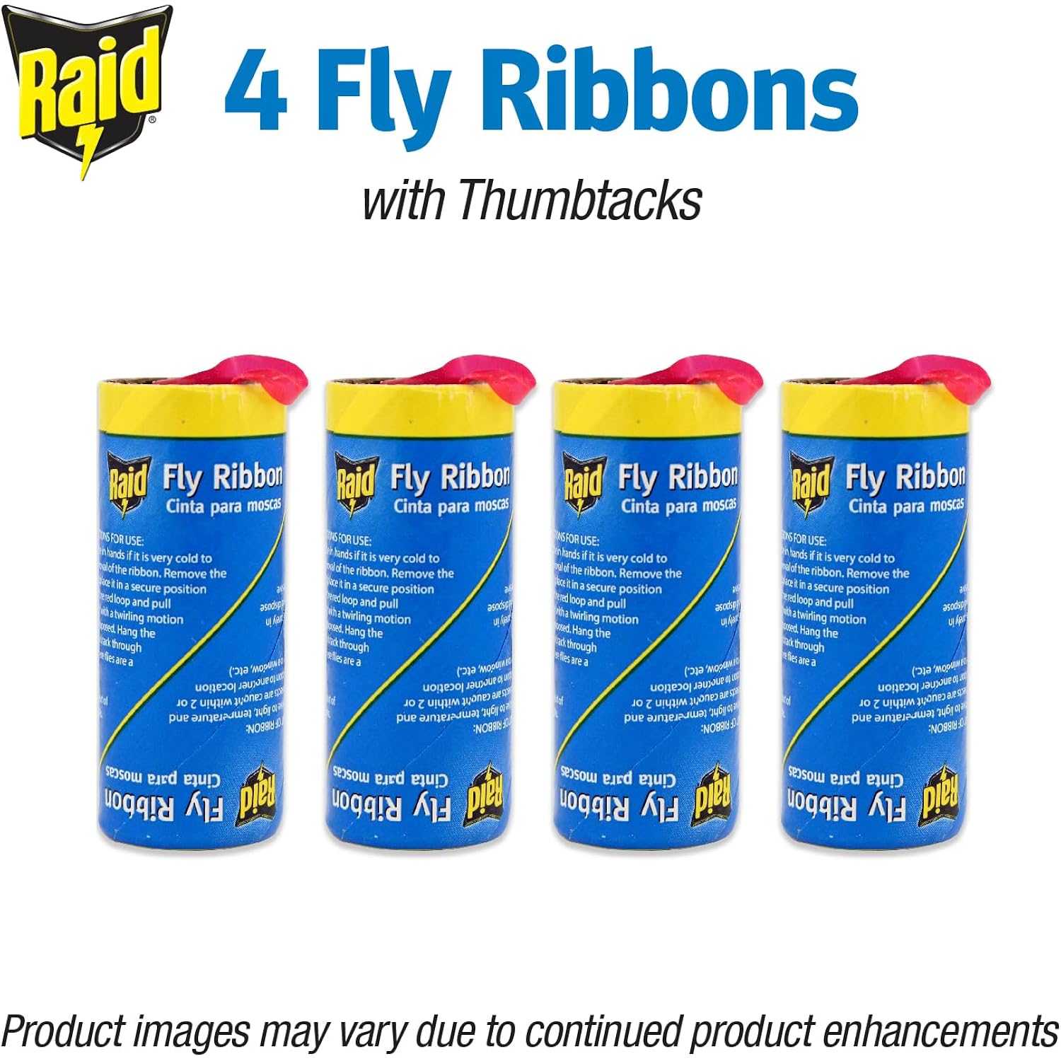 Raid Fly Ribbon Bug & Insect Catcher (4 Pack)
