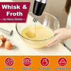 Upgrand 1100W 5-In-1 Immersion Blender Handheld, Black | 30 Speed Stick Blender With Turbo, 15,500 Rpm, Includes Whisk, Milk Frother, 500Ml Chopper & 600Ml Beaker