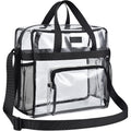 Bagenius Clear Tote Bag Stadium Approved, Game Day Satchel Bag with ‌Non-detachable Reinforced Strap for Concert, Work, Sport