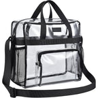Bagenius Clear Tote Bag Stadium Approved, Game Day Satchel Bag with ‌Non-detachable Reinforced Strap for Concert, Work, Sport