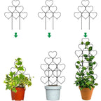 Plant Trellis For Climbing Plants Indoor Outdoor, Trlzey 3 Pack Stackable Metal Trellis - Small Garden Trellis For Potted Plants, Vine Support For Ivy, Flowers, Diy Home Deco
