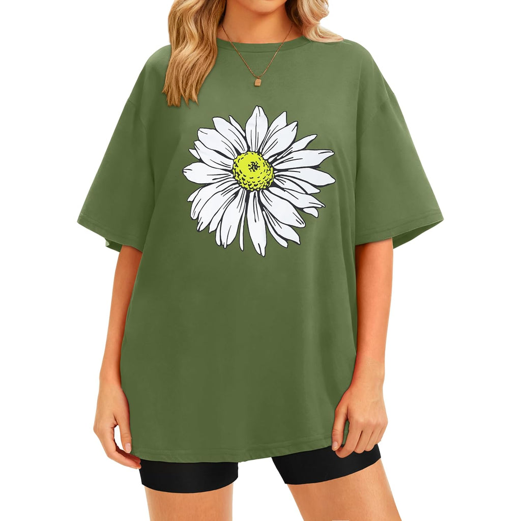 Womens Oversized T Shirts Loose Fit Graphic Tees Summer Casual Short Sleeve Tops 2026