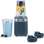 Hamilton Beach Portable Blender For Smoothies With 2 Blend & Go Jars | 2 14 Oz. Personal Blender Jars And Lids | Powerful 400 Watt Motor | Stainless Steel Blades | Kitchen Makeover Blue | 51202J